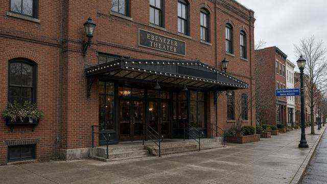 Ebenezer Theater entrance on South Washington Street in Easton