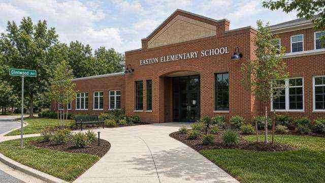 Easton Elementary School exterior on Glenwood Avenue