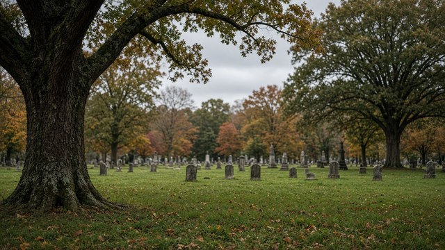 Spring Hill Cemetery grounds in Easton