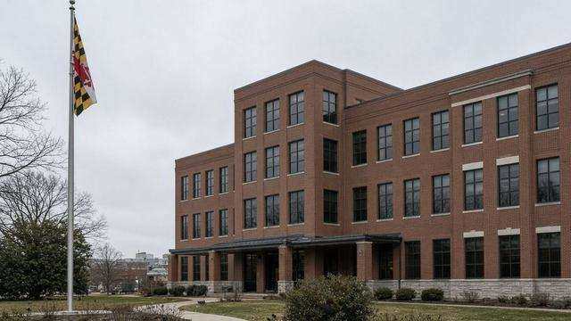 Maryland State Board of Elections office building exterior in Annapolis