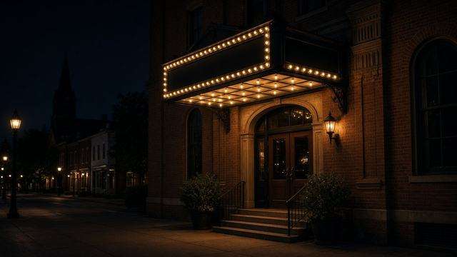 Avalon Theatre exterior on East Dover Street in downtown Easton