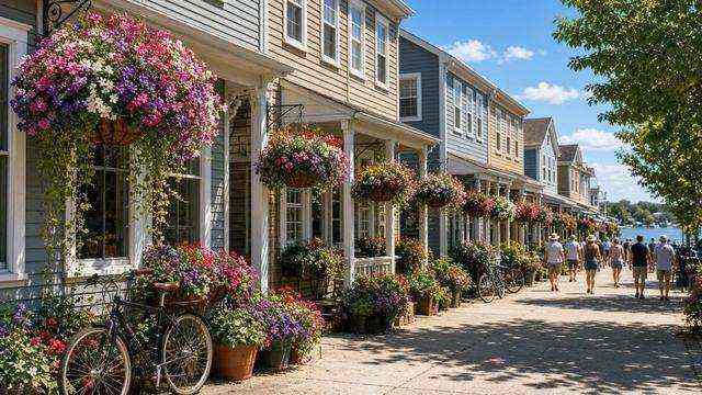 Talbot Street shops in St. Michaels in high season