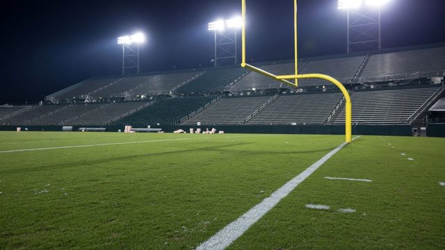 College football scoreboard showing a 21-9 road win