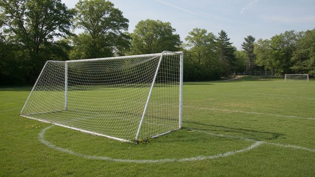 College soccer scoreboard showing a 2-0 road shutout